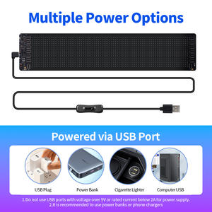 Aksesori peralatan presentasi lembut, warna penuh lintas batas untuk aplikasi Bluetooth truk pintar tampilan jendela belakang LED mata - Product Image 5