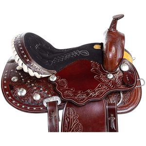 Meilleures ventes 2025 Selle de dressage personnalisée marron foncé, entièrement en cuir de vache, travaillée à la main, durable, confortable, style western pour cheval - Product Image 2