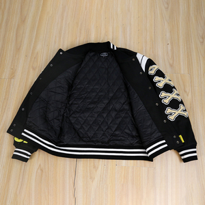 Veste universitaire réversible imperméable personnalisée avec logo sur le devant, pour hommes et femmes, manches en laine, baseball, collège - Product Image 6