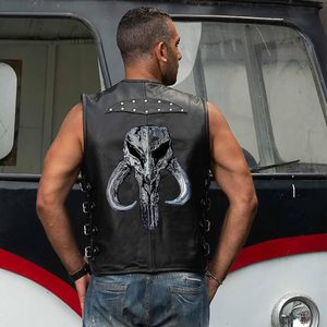 Patchs brodés thermocollants en forme de cœur de crâne de Mythosaure pour vestes, chemises, chapeaux et vêtements de moto - Taille et couleur personnalisées - Product Image 6