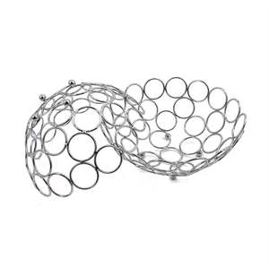 Nouvelle Arrivée Panier à Fruits Circulaire en Acier Inoxydable Finition Argentée de Luxe avec Poignée Écologique en Métal Durable pour une Maison Élégante - Product Image 5