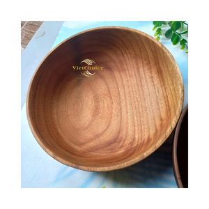 Bol en bois de qualité supérieure, bol de service naturel pour salades, fruits et collations - Product Image 3