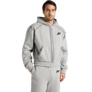 Conjunto Deportivo Personalizado para Hombre con Sudadera con Cremallera y Pantalones Jogger de Felpa, Ropa Deportiva al por Mayor, Estilo Urbano Y2K, Marca Privada, Proveedor Estadounidense - Product Image 1