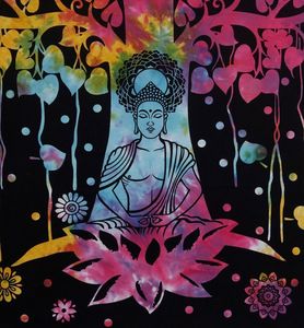 โปสเตอร์ขนาดเล็กลายดอกบัวการ์ดไพ่ทาโรต์พรมแขวนผนังประดับประตูทำด้วยมือพิมพ์ลายสวยงามโดยผู้ส่งสินค้าชาวอินเดีย - Product Image 1