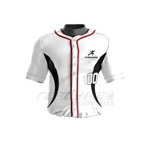 ชุดเครื่องแบบเบสบอลพร้อมชุดเสื้อและกางเกงเสื้อเจอร์ซีย์แขนสั้นด้านหลัง - Product Image 5