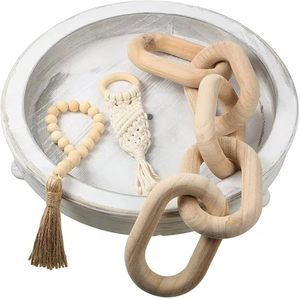 Ensemble de guirlandes en bois moderne à maillons et perles, sculptées à la main, multifonctionnelles, pour la décoration intérieure et la salle de bain, fourniture en gros pour fabricants - Product Image 1