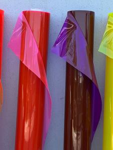 Rouleau de film PVC transparent coloré |   Feuille de vinyle plastique translucide haute brillance pour sacs | Rouleau de PVC transparent teinté doublement poli - Product Image 1