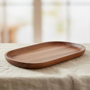 Plateau de service carré en bois peint à la main pour cadeaux - Product Image 5