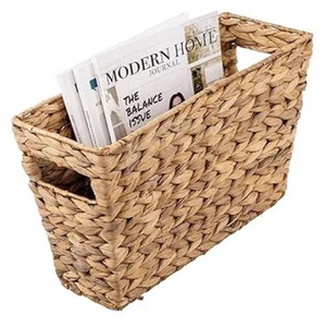 Elegantes cestas redondas de almacenamiento de jacinto de agua con asas resistentes, Perfectas para organizar cualquier espacio doméstico disponible al por mayor - Product Image 4