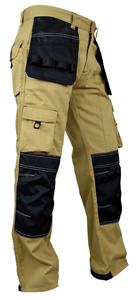Pantalones Cargo Personalizados de Alta Calidad, Pantalones de Trabajo Vintage para Hombre con Costuras en Contraste y Doble Rodilla, Pantalones de Mezclilla para Carpintero - Product Image 5