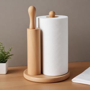 Toallero de madera decorativo más vendido, toallero de madera independiente a bajo precio, cajas de pañuelos, categoría de producto - Product Image 4