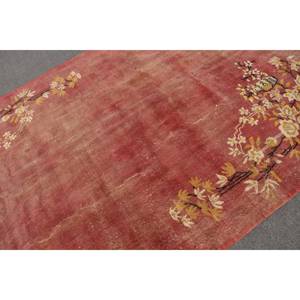 Alfombra de área grande turca Vintage de 6,4x9,6 pies, diseño de retales de estilo bohemio rojo, Material de lana, látex de 10mm para decoración de habitación de pasillo - Product Image 5