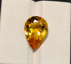 ซิทรินธรรมชาติทรงลูกแพร์มาเดรา สีบรั่นดีเหลี่ยมเพชรพลอย 16X11X6 มม. 5.32 กะรัต - Product Image 6