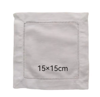 Serviettes de table carrées personnalisées, faites à la main, écologiques, jetables, de style américain, en coton uni, avec logo personnalisé