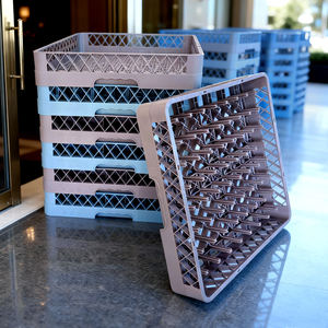 Stackable 16/25/36/49-Panel Mesh Plastic Glass Wine <strong>Rack</strong> PP Assembled <strong>Cup</strong> Frame <strong>Cups</strong> Basket For Restaurant Bar Hotel Factory - Product Image 2