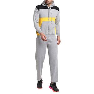 2026 Custom Lightweight color block Tracksuit <b>Thermal</b> Breathable pullover hoodie& joggers cotton blend loose fit 2pcs set - Product Image 1