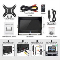 Moniteur tactile capacitif 7 pouces | Démarrage rapide | Prise d'aviation à 4 broches | Enregistreur DVR 1080P | Système de tablette à 4 écrans pour camion et fourgonnette
