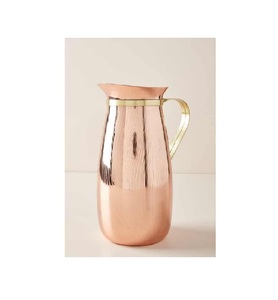 Latest Design <b>Copper</b> <b>Jug</b> handmade Shiny Polished 100% Pure <b>Copper</b> Water Serving Pitcher Tabletop Best Quality <b>Copper</b> Pitcher - Product Image 1