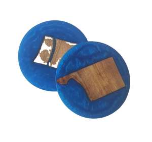 Sous-verres en bois avec écorce d'arbre Sous-verres en bois de mangue pour vos boissons Boissons - Product Image 4