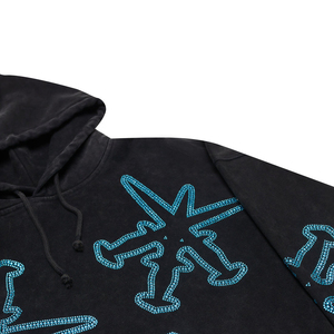 Sweat-shirts pour hommes de haute qualité, en molleton épais avec logo imprimé et strass, fermeture éclair, service OEM personnalisé, polyester/coton, couleur unie - Product Image 4