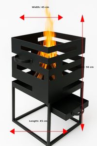 Braseros de Acero de Diseño Moderno, Portátiles, 9999 BTU, Calefacción para Patio Trasero, Decoración de Terraza, Reuniones Familiares al Aire Libre, Precio al por Mayor - Product Image 3
