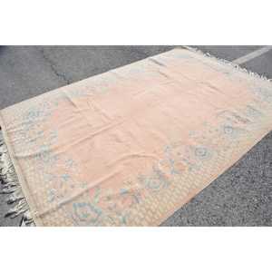 พรมวินเทจขนาดใหญ่พิเศษ 6.9x10.3 ฟุต ลายดอกไม้สีเบจ สไตล์ตุรกี - Product Image 2