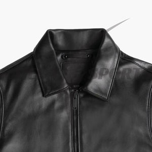 Men's Winter Vintage Genuine Leather Jacket-Classic Fashion Design High Quality Low MOQ Custom OEM Manufacturer Patchwork Front - Product Image 2