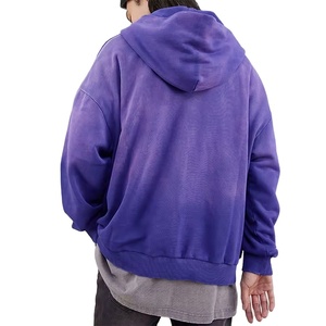 Sudadera con capucha lavada con ácido de alta calidad para hombre, ropa de calle de algodón personalizada, manga larga térmica de gran tamaño para invierno - Product Image 3
