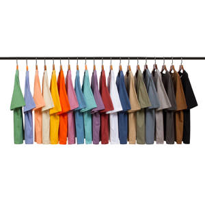 Meilleure vente grande taille pour hommes 190g T-shirt à col rond en coton T-shirt uni unisexe avec logo personnalisé et couleur unie pour hommes - Product Image 1