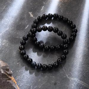 สร้อยข้อมืออาเกตสีดำแบบยูนิเซ็กซ์ คุณภาพพรีเมียม ทำด้วยมือ คริสตัล เครื่องประดับแฟชั่น สำหรับเป็นของที่ระลึก ของขวัญ และเพื่อการบำบัด - Product Image 2