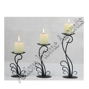 Axiom Home Accents Christmas Decorative Candle Holder Set Handcrafted Pillar Candles for Dining Table Home Accents - Product Image 1
