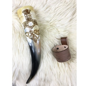 แก้วน้ำทรงเขาสัตว์ขัดเงาทำมือ เป็นมิตรกับสิ่งแวดล้อม สไตล์ไวกิ้งยุคกลาง ของที่ระลึก - Product Image 4