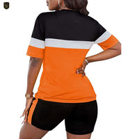 Conjunto de Shorts Casuales para Mujer a la Moda, Conjunto de 2 Piezas a Juego, Estilo Moderno, Mezcla de Algodón Suave, Secado Rápido y Transpirable
