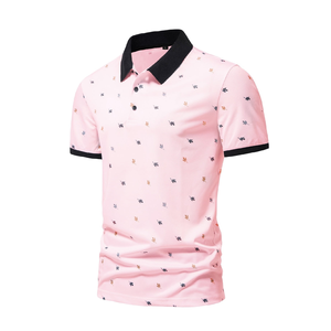 Hombres de moda para Polo Diseño personalizado Logo Tela de punto transpirable Casual Manga corta Turn Collar Style - Product Image 2