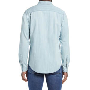 OEM Fashion High Quality Long Sleeves Jeans <b>Men</b> <b>Denim</b> Jackets / Best Manufacturing Custom Made Comfortable Fit <b>Men</b> <b>Denim</b> <b>Shirts</b> - Product Image 3