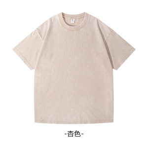 Camiseta Unisex de Cuello Redondo Estilo Vintage Lavado, 220g, Algodón Peinado, Corte Holgado, Top de Verano - Product Image 6