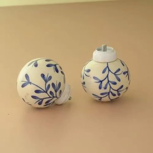 Handmade Finials <b>Curtain</b> Rod Metal Finial and Mounting Hardware White Finished for Home Decor at Competitive Price - Product Image 1