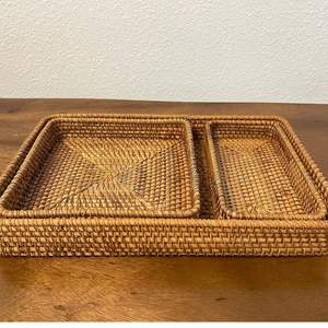 Les meilleures ventes Lavihexco rotin plateaux de service ensemble de 3 Handwicker haute qualité taille personnalisable en gros du Vietnam - Product Image 6