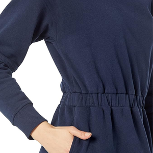 Top personalizado con cuello redondo de gran tamaño para mujer, sudaderas informales a la moda, superventas, sudadera de algodón 100% lisa, venta al por mayor, Vintage - Product Image 4