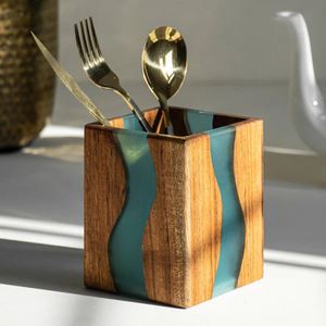 Soporte para cubiertos de madera hecho a mano al por mayor precio directo de fábrica soporte en forma de cuchara para vajilla hogar cocina restaurante - Product Image 2