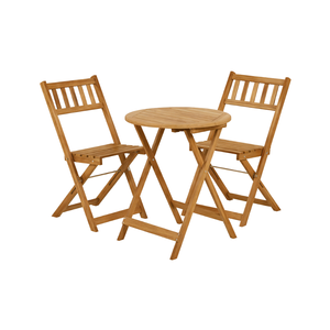 Outdoor Furniture Premium Acacia Wood Bistro Set with Oil Finish <b>Folding</b> <b>Garden</b> <b>Table</b> <b>and</b> <b>Chair</b> Set - Product Image 1