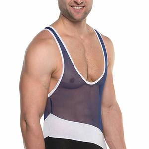 Nouveau 2024 Best Men's Wrestling Singlet Logo personnalisé perlé impression numérique haute qualité Gym Training Musculation Puissance - Product Image 4