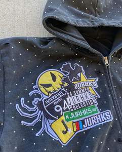 เสื้อฮู้ดดี้ผ้าฟลีซกันหนาวแบบโอเวอร์ไซส์ สไตล์สตรีทแวร์ ผ้าคอตตอนผสมสแปนเด็กซ์ ปักลาย ปักคริสตัล พิมพ์ลาย แห้งเร็ว ไม่ยับ ผลิตตามแบบ ODM - Product Image 4