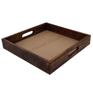 Plateau en bois rectangulaire fait à la main de haute qualité pour la maison et la cuisine plateau de service de vente chaude pour plusieurs utilisations plateau personnalisé - Product Image 6