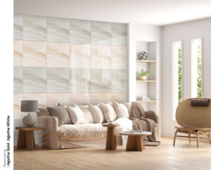 Azulejos de Porcelana Vitrificada Pulida con Aspecto de Mármol de 600x600 mm, Acabado Brillante Agatha Gold, Grado A A A+, Azulejos para Pared y Piso de 2x2 Pies - Product Image 3