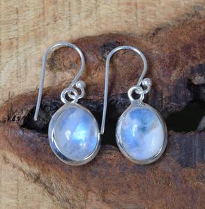 Pendientes clásicos hechos a mano, joyería de plata 925 sólida para mujer, Plata de Ley 925, piedra lunar, piedras preciosas, pendientes de estilo bohemio, regalo - Product Image 4