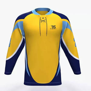 Jersey de Hockey sobre Hielo con Cuello Redondo, Opción de Logotipo Personalizado para Equipos y Clubes, Jersey de Hockey sobre Hielo Duradero con Cuello Redondo - Product Image 1