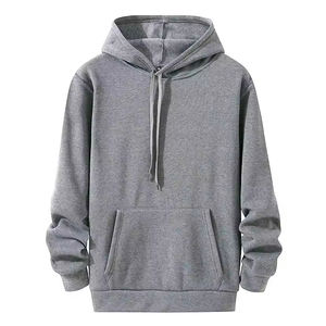 Basics Cotton Blended Embroidered Fleece Drop Shoulder Men's Hoodies Casual Style 100% Cotton Knitted Oversized Breathable - Product Image 5