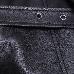 Veste en cuir de couleur unie pour hommes, veste de mode en cuir véritable au design personnalisé, personnalisée, vente en gros sur mesure - Product Image 6