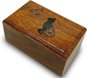Urnas de cremación de madera hechas a mano de estilo americano de alta calidad para cenizas de gatos y perros, urnas funerarias al por mayor para mascotas - Product Image 4